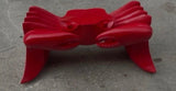 Red Painted Wooden Carved Vintage Crab Style Coffee Table Base