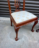 Pair of Maitland Smith Ball and Claw Feet Design Wooden Dining Chairs