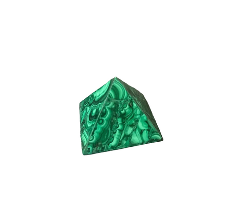 80's Malachite Pyramid Paperweight
