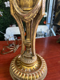 Vintage Gilded Draped Gold Tall Table Lamp