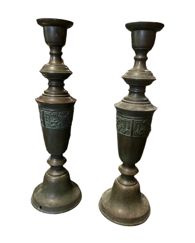 Greek Key Decorative Pair of Sculptures