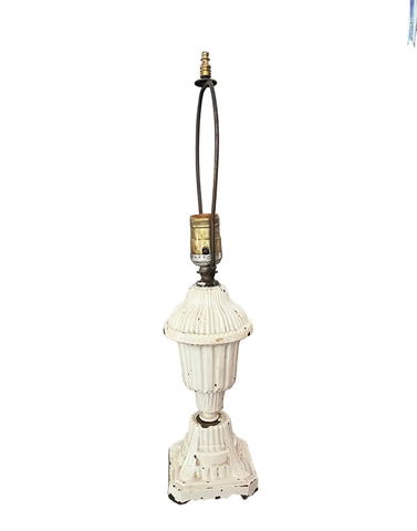 Neoclassical Grecian Distressed Urn Table Lamp