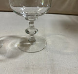 Pair of Glass Stemmed Champagne Glasses