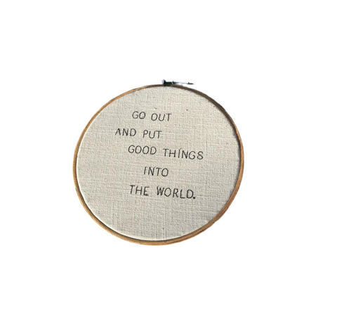 Hand Made Embroidery Hoop Wall Hanging