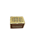 Petite Wooden Painted Box With Mother of Pearl Accents