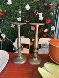 Pair of Vintage Tall Brass Candleholders