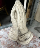 Vintage Concrete Praying Hands Sculpture