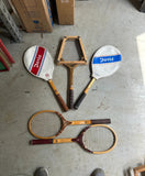 Vintage Collection of Wooden Tad Davis Tennis Rackets With Covers