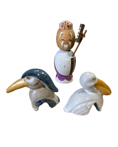 Trio of Miniature Japanese Pelicans
