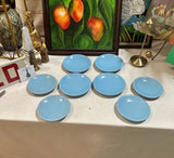 Collection of Blue Ceramic Plates- Set of 8