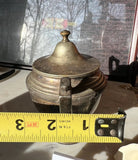 Small Silver Trophy Style Catchall With Matching Lid