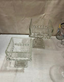 Pair of Glass Pedestal Bowls