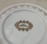 White Ceramic "Golden Anniversary" Plate With Gold Accents