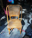 Vintage Rattan French Bistro Accent Chair