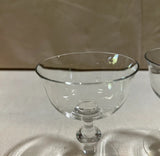Pair of Glass Stemmed Champagne Glasses