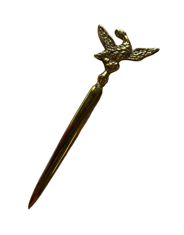 1970s Classic Brass Eagle Envelope Opener, Desk Accessory