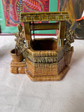 Vintage Green Ceramic Well Style Planter