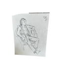 Drawing of a Resting, Hard Working Woman