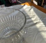 Large Glass Etched Decorative Bowl