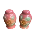 Pair of Pink Salt and Pepper Shakers