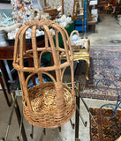Small Wicker Bird Cage Style Decorative Piece