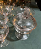 Collection of Glasses and Serving Pieces With Pineapple Stems