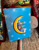 Surrealism Houses on the Moon Painting on Canvas
