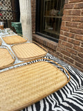 Collection of Wicker Bamboo Trays- Set of 5
