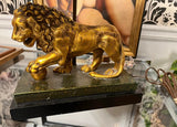 Mid-Century Lion Lamp With Shade