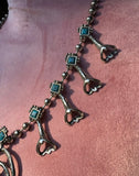Vintage Squash Blossom Necklace With Hand Details