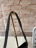 Small Brown and Black Leather Shoulder Bag