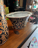 Pair of Asian Inspired Peacock Design Umbrella Stand and Vase