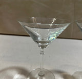 Pair of Simple Detailed Stemmed Martini Glasses