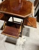 1970s English Tortoiseshell Bamboo Planter With Detachable Shelves