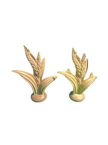 Pair of Vintage Ceramic Wheat Figurines