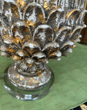 Silver and Gold Abstract Pineapple Table Lamp