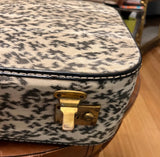 Animal Print Suitcase With Gold Accents