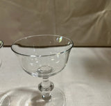 Pair of Glass Stemmed Champagne Glasses