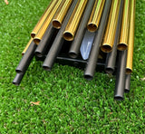Black and Gold Metal Connected Tube Style Wall Sconces