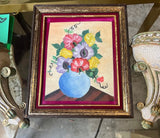 Framed Floral Arrangement in Vase Painting