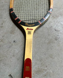 Vintage Collection of Miscellaneous Tennis Rackets With Guard and Hand Knit Cover