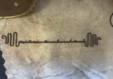 Vintage Cast Iron Wall Hanging Coat/Hat Rack With Fun Design