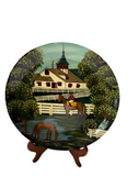 Equestrian Oriental Plate Antique