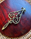 Vintage Brass Scrolling Small Trivet