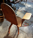 Vintage Geometric Abstract Metal Chair in the Style of Oswald H