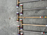 Vintage Collection of Croquet Mallets and Grass Hoops- Set of 14