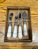 Kitchen Serving Utensils With White Ceramic Handles in Decorative Packaging