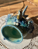 Large Open Mouth Ceramic Fish Bowl Wall Hanging