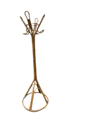 Vintage Handmade Bamboo Large Detailed Coat Rack