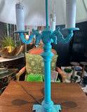 Bright Blue Tall Table Lamp